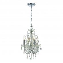  3224-CH-CL-I - Imperial 4 Light Clear Italian Crystal Polished Chrome Mini Chandelier