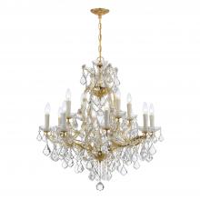  4412-GD-CL-I - Maria Theresa 13 Light Clear Italian Crystal Gold Chandelier