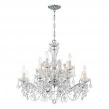  4479-CH-CL-I - Maria Theresa 12 Light Clear Italian Crystal Polished Chrome Chandelier