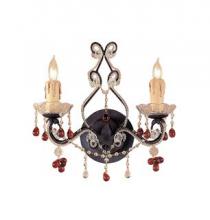  4522-DR - Crystorama Paris Market 2 Light Amber Crystal Rust Sconce