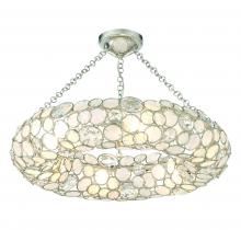  525-SA_CEILING - Palla 6 Light Antique Silver Semi Flush Mount