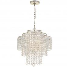  ARI-304-SA-CL-MWP - Arielle 4 Light Antique Silver Chandelier