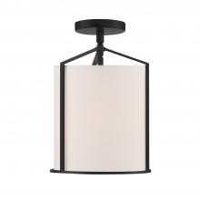  CAR-9201-BK_CEILING - Carlyn 1 Light Black Semi Flush Mount