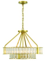  FAR-6006-AG - Libby Langdon Farris 6 Light Aged Brass Chandelier