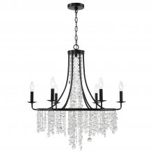  GAB-B7306-MK - Gabrielle 6 Light Matte Black Chandelier