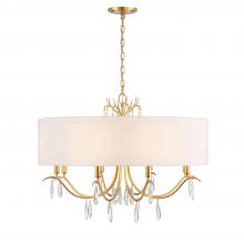  ROL-18808-GA - Rollins 8 Light Antique Gold Chandelier