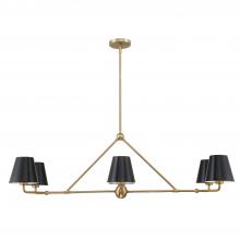  XAV-B9306-VG - Xavier 6 Light Vibrant Gold Chandelier