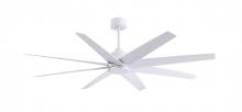  AN-MWH-MWH-64 - Ariella 8-blade ceiling fan in Matte White and Matte White blades