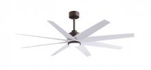  ANLK-TB-MWH-64 - Ariella 8-blade ceiling fan in Textured Bronze and Matte White blades