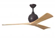  IR3-TB-LM-52 - Irene-3 three-blade paddle fan in Textured Bronze finish with 52" light maple tone blades.