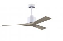  NK-MWH-GA-52 - Nan 6-speed ceiling fan in Matte White finish with 52” solid gray ash tone wood blades