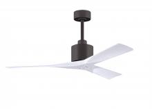  NK-TB-MWH-52 - Nan 6-speed ceiling fan in Textured Bronze finish with 52” solid matte white wood blades