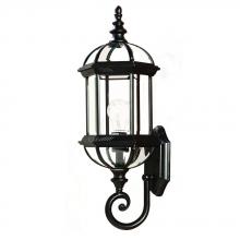  5272BK - Dover Collection Wall-Mount 1-Light Outdoor Matte Black Light Fixture