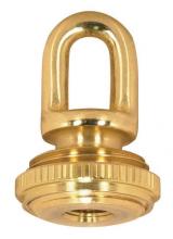  90/2295 - 1/8 IP Cast Brass Screw Collar Loop With Ring; Fits 1" Canopy Hole; 1-1/8" Ring Diameter;