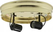  90/876 - 8" 2-Light Ceiling Pan; Brass Finish; Includes Hardware; 60W Max