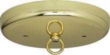  90/890 - Contemporary Canopy Kit; Brass Finish; 5" Diameter; 7/16" Center Hole; 2-8/32 Bar Holes;