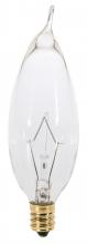  A3674 - 25 Watt CA8 Incandescent; Clear; 2500 Average rated hours; 210 Lumens; Candelabra base; 130 Volt