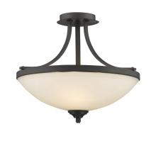  435SF-BRZ - 3 Light Semi Flush Mount