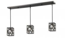  448MP-3OB - 3 Light Linear Chandelier