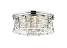  491F3-PN - 3 Light Flush Mount