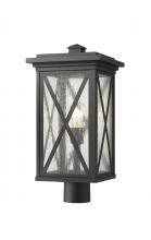  583PHBR-BK - 1 Light Outdoor Post Mount Fixture