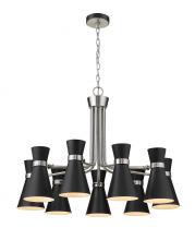  728-9MB-BN - 9 Light Chandelier