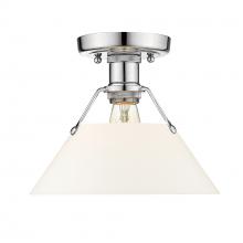 Golden 3306-FM CH-OP - Orwell CH Flush Mount in Chrome with Opal Glass