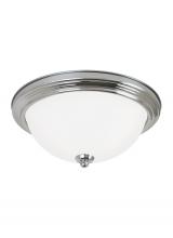  77063EN3-05 - Geary transitional 1-light LED indoor dimmable ceiling flush mount fixture in chrome silver finish w