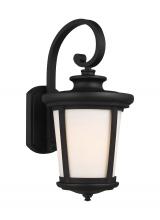  8719301EN3-12 - Eddington modern 1-light LED outdoor exterior large wall lantern sconce in black finish with cased o