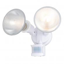  T0692 - 6.75-in. 2 Light Outdoor Motion Sensor Security Flood Light White