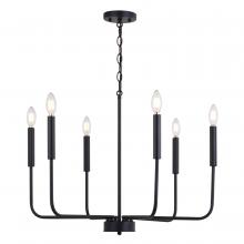  H0297 - Belden 26-in. 6 Light Chandalier Black