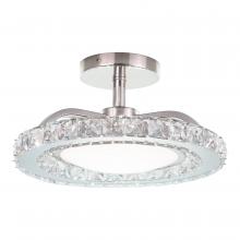  C0276 - Clara 12.25-in. Semi-Flush Mount Brushed Nickel