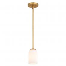  P0427 - Shelby 5-in. 1 Light Mini Pendant Natural Brass