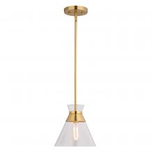  P0403 - Harper 8.5-in. 1 Light Pendant Natural Brass