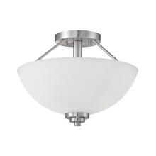  3152-SN - Durham 2-Light Semi-Flush Ceiling Mount Satin Nickel