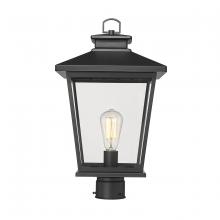  4723-PBK - Bellmon 1-Light Outdoor Post Lantern Powder Coated Black