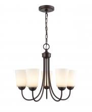  9805-RBZ - Ivey Lake 5-Light Chandelier Ceiling Light Rubbed Bronze