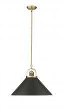  20901-VB/MB - Artistan 1-Light Pendant light Vintage Brass / Matte Black