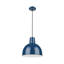  RDBC12-NB - R Series 1-Light Cord Hung Deep Bowl Shade Navy Blue