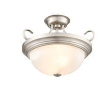  4773-SN - 2-Light Semi-Flush Ceiling Mount Satin Nickel