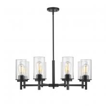  495008-MB - Janna 8-Light Chandelier Ceiling Light Matte Black