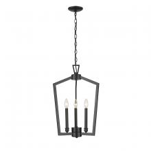  4523-MB - Lizabeth 3-Light Pendant light Matte Black