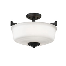  163-MB - Burbank 3-Light Semi-Flush Ceiling Mount Matte Black