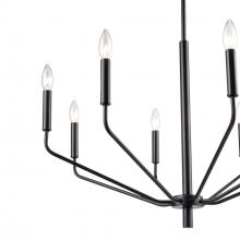  8168-MB - Laurell 8-Light Chandelier Ceiling Light Matte Black