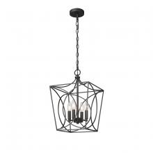  4001-MB - Tracy 4-Light Pendant light Matte Black