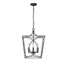  4002-MB - Tracy 4-Light Pendant light Matte Black