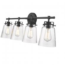  4414-MB - Amberose 4-Light Vanity Matte Black