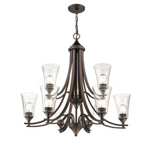  1469-RBZ - Natalie 9-Light Chandelier Ceiling Light Rubbed Bronze