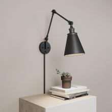  10001-MB - Evonne 1-Light Swing Arm Sconce Light Matte Black