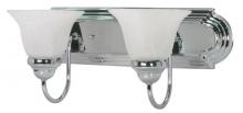  60/316 - Ballerina - 2 Light 18" Vanity with Alabaster Glass - Polished Chrome Finish